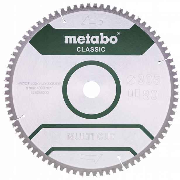 Metabo 628286000 Univerzální Kotoučová Pila 305 x 30 mm Z80 Fz/tz 5°