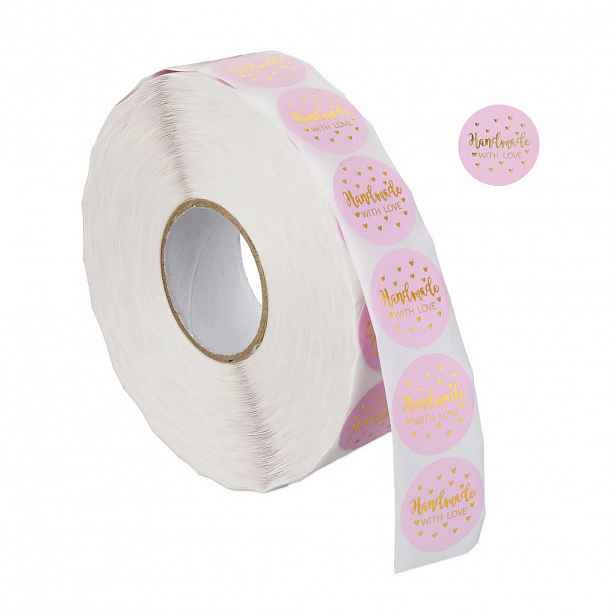 Relaxdays SAMOLEPKY Růžová Zlatá 2500-ks Handmade with Love