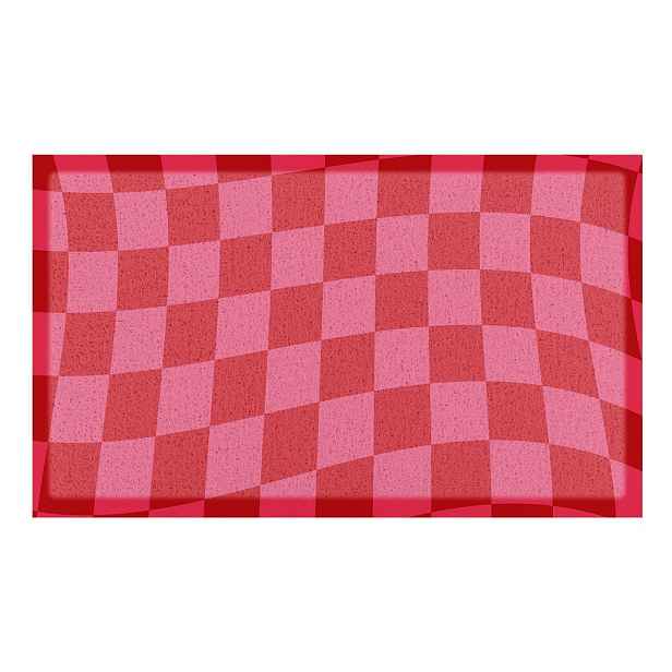 Rohožka z recyklovaného plastu 40x70 cm Wavy Checkerboard  – Artsy Doormats