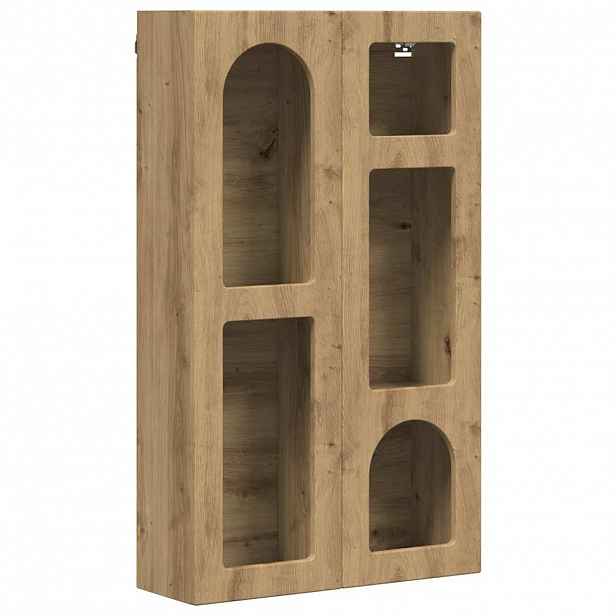 vidaXL Závěsná skříňka s policí ELST Dub artisan 59 x 20 x 100 cm
