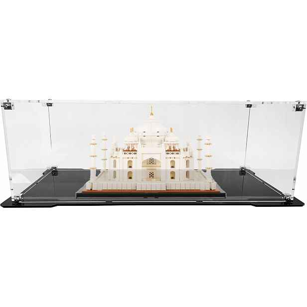 Vitrína s černou základnou pro stavebnici Lego 21056 Architecture Taj Mahal