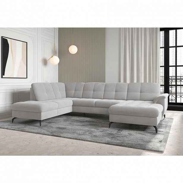 Sit & More SEDACÍ SOUPRAVA, textil, barvy stříbra