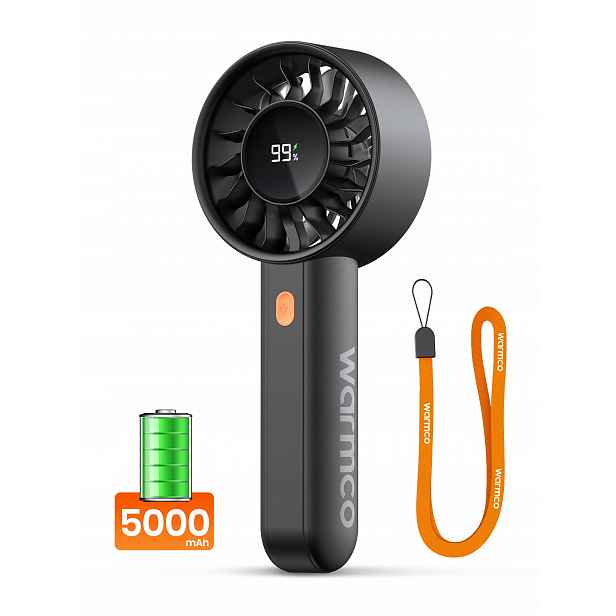 Přenosný ruční ventilátor Warmco Mini Usb tichý 5000mAh