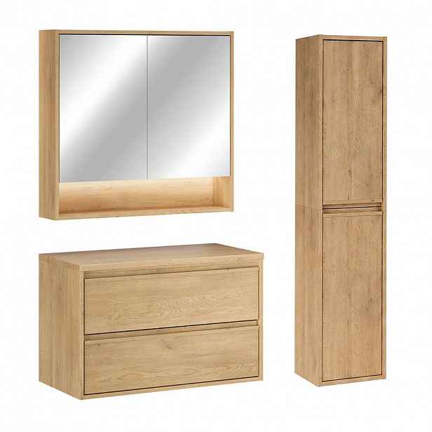 Petits-meubles KOUPELNOVÝ NÁBYTEK 80cm Edmé 2er-Set Dřevo