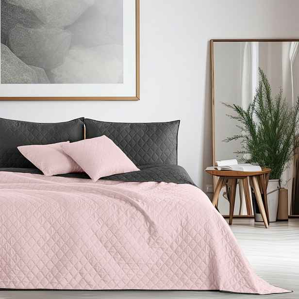 Růžový přehoz z mikrovlákna DecoKing Axel, 220 x 240 cm