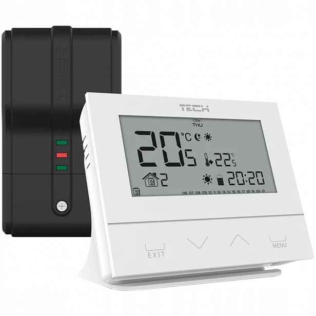 Bezdrátový Regulátorový Regulátor Pokojový Termostat Tech ST-292 V2 Bílý