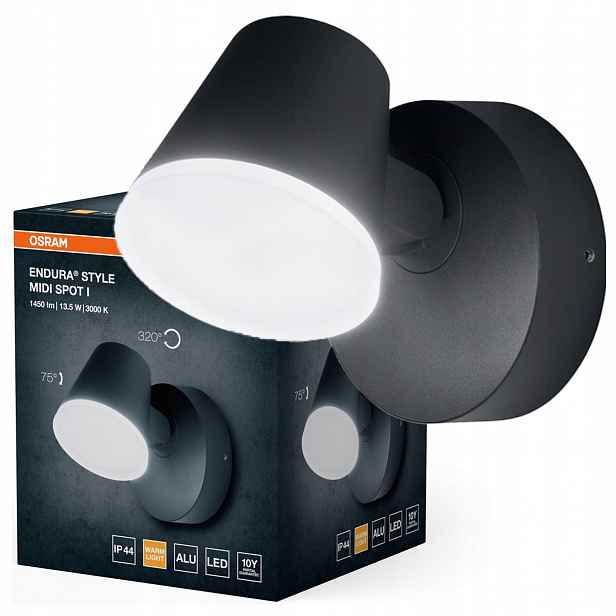 Zahradní nástěnné svítidlo Led venkovní fasádní lampa 13.5W 800lm 3000K IP44