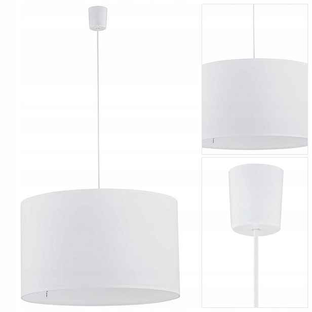 Závěsná lampa Rondo bílá, útulná atmosféra do obývacího pokoje Tk Lighting