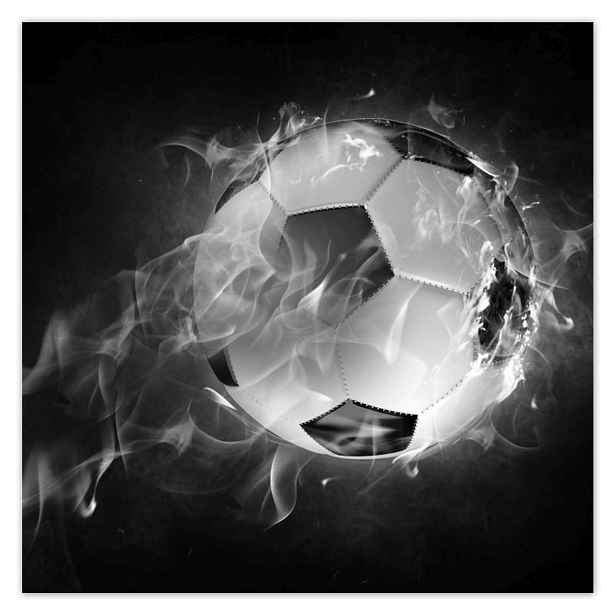 Plakáty 140x140 Fotbal Oheň