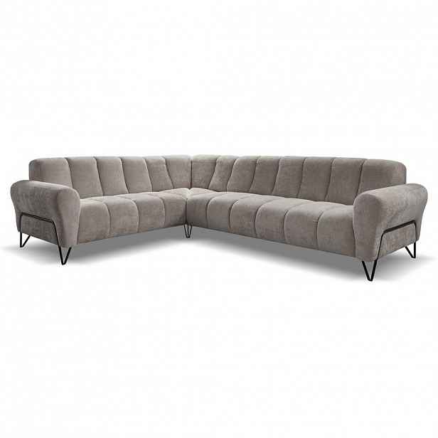 Beautysofa ROHOVÁ pohovka Volare bez funkce spaní, světle hnědá, pravá
