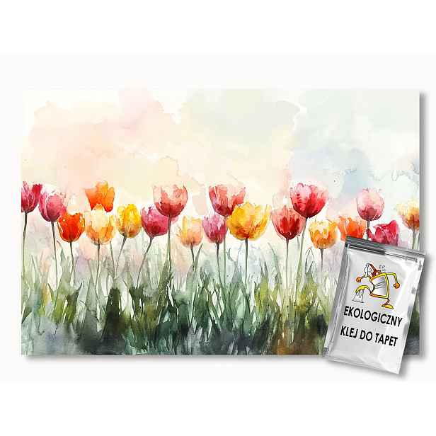 Fototapeta Flizelina Zahrada Park Barevné Květiny Tulipány 254x184 130g