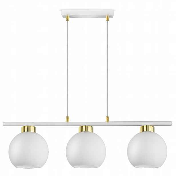 Závěsná stropní lampa Lustr Bílá Skleněné Koule Bílé Sklo BZR3 Led E27