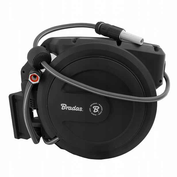 Automatický buben 30 m 1/2'' nástěnný navíječ hadice, přenosný, černý