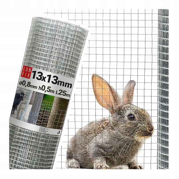 Síť proti krtkům pro hlodavce svařovaná chovná 13x13 pozink 50 cm x 25 m