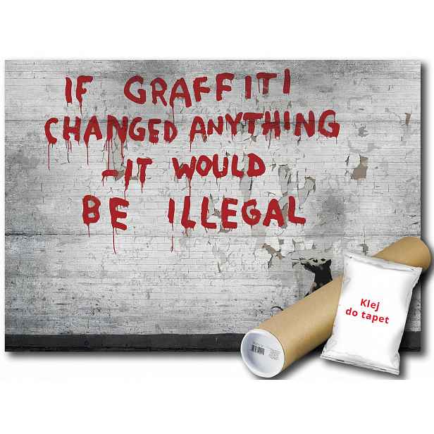 Vinylová fototapeta Banksy Street Art Graffiti Umění na zeď 152x104