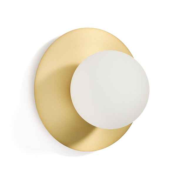 Bílé/ve zlaté barvě nástěnné svítidlo ø 25 cm Brisia – Kave Home