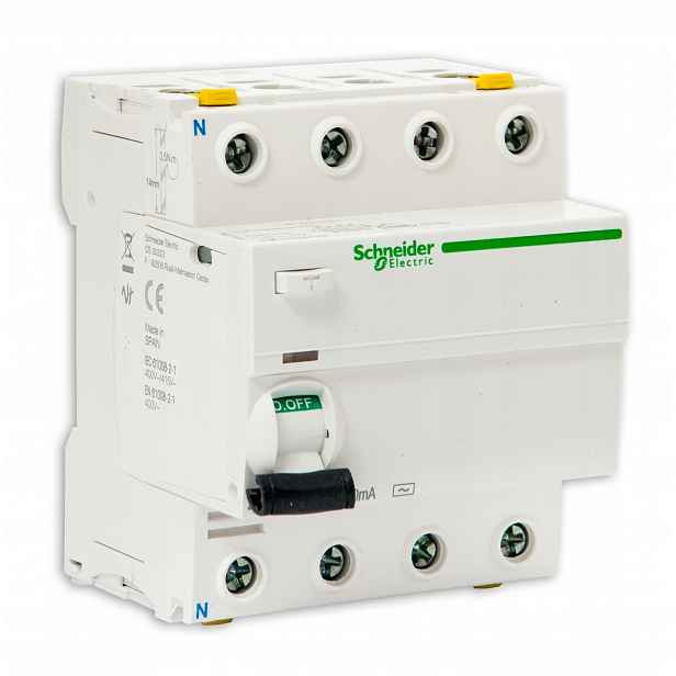 Proudový spínač Schneider Electric 4P A-si 25A 30mA A9R61425