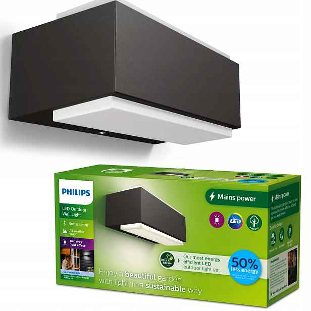 Zahradní Led lampa Fasádní svítidlo Stratosphere 3,8W 4000K IP44 Philips