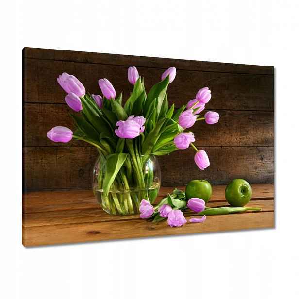 Obrazy 100x70 Fialové tulipány
