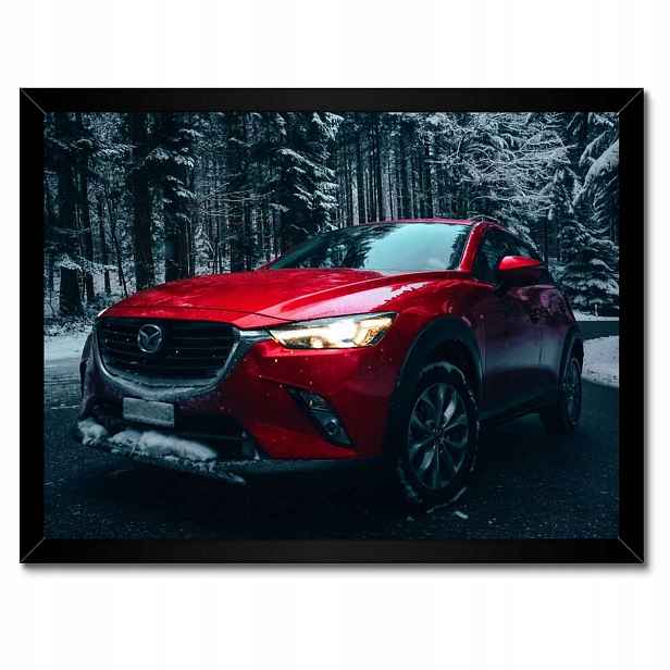 Plakáty v rámu 40x30 Červená Mazda Auto