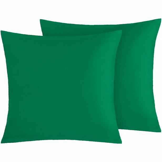Bellatex Bavlněné povlaky na polštář tmavě zelená, 45 × 45 cm, 2 ks, 45 x 45 cm