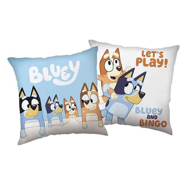Dětský polštářek ø 40 cm Bluey "Let´s Play" – Jerry Fabrics