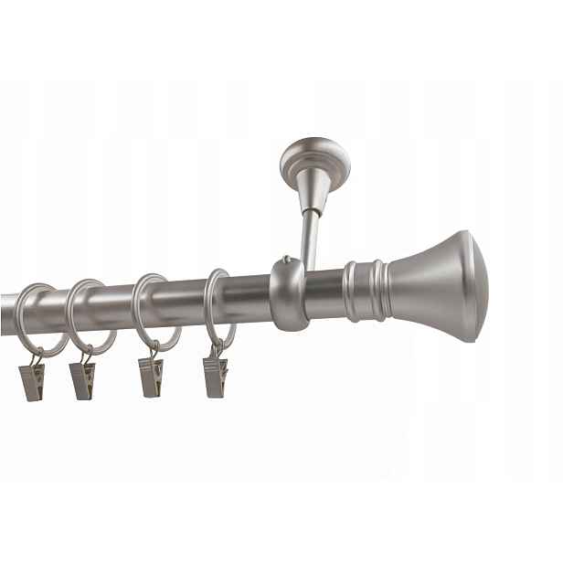 Jednoduchá garnýž stropní saténový mix koncovek Imperia Deco 25 mm 140 cm