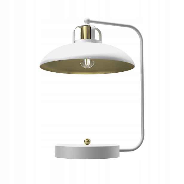 MiLAGRO Stolní lampa Felix Bílá/Zlatá 1Xe27 Lampa Stropní lustr