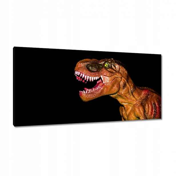 Obrazy 115x55 Tyranosaurus na černém pozadí