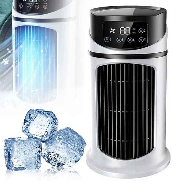 Přenosná Mini Klimatizace Stolní Větrák Na Vodu A Led Ventilátor 6 Rychlostních Stupňů Usb