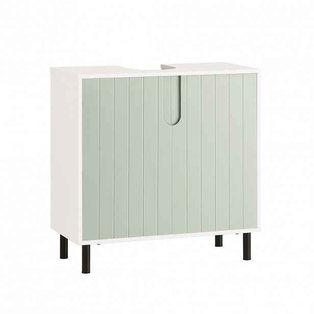 SoBuy SPODNÍ SKŘÍŇKA POD UMYVADLO se 2 dveřmi Zelená 60x30x51cm Moderní