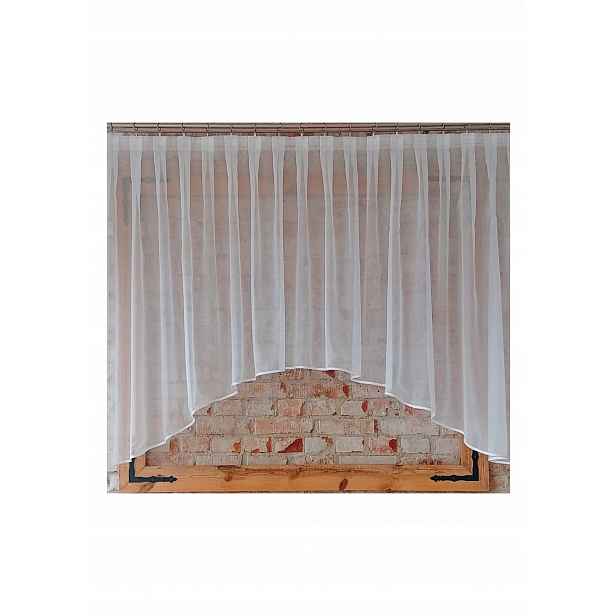 Záclona na míru, okno 150x150, oblouk, markýza, lem, motýlková páska