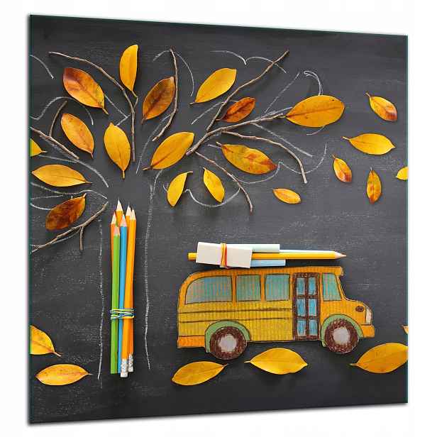 Skleněná Ochranná Deska Panel Lepidlo 60x65 Podzim