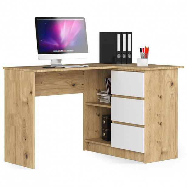 RAUMHIRSCH FURNITURE PSACÍ STŮL dub Artisan, bílý 77/124/85
