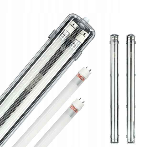 Sada 2x hermetické svítidlo Aqua M 2x120 4x zářivka 18W neutrální