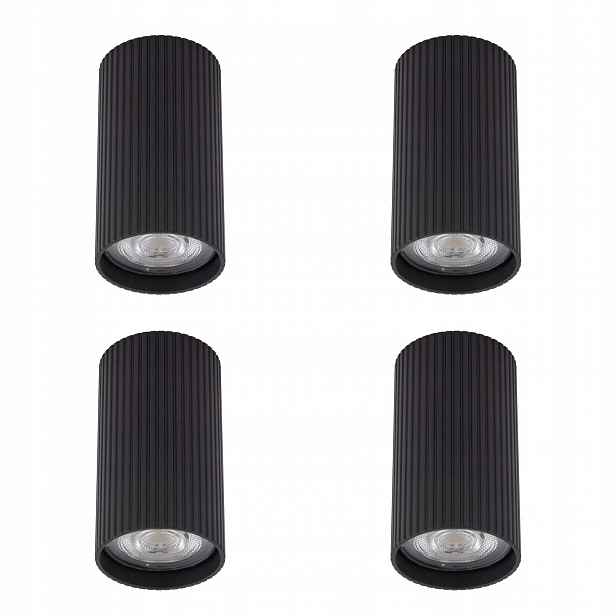 Tk Lighting Sada 4x Spot reflektor Nástěnný Černý Tune Metal