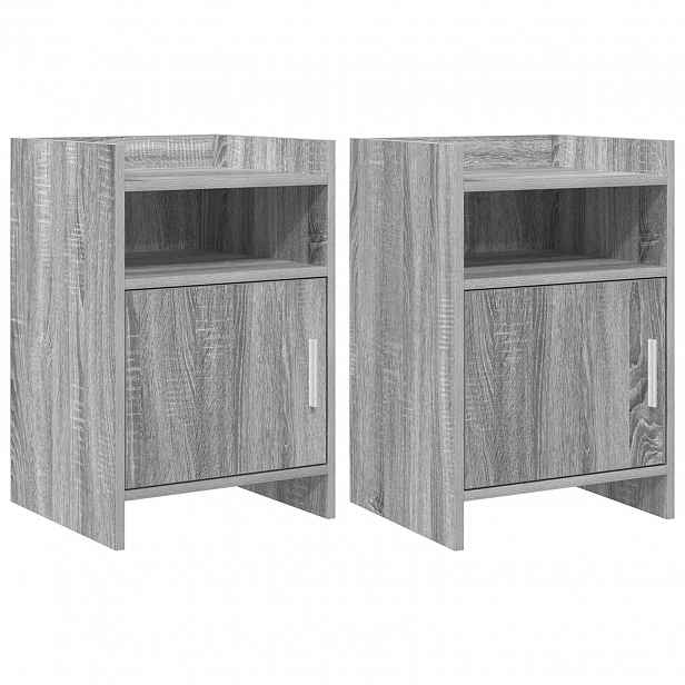 vidaXL Noční stolky 2 ks Šedý Sonoma 40 x 36 x 60 cm Kompozitní dřevo
