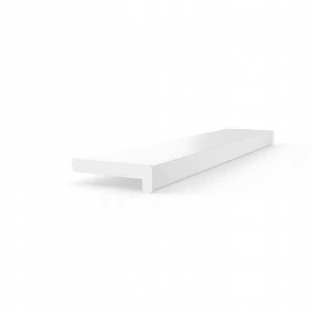 Vnitřní komorový parapet z Pvc s krytkami, šířka 35 cm, délka 90 cm, Bílý