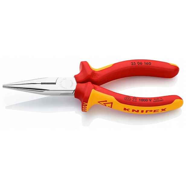 Půlkulaté Štípací Kleště Rovné, Izolované, 160 MM