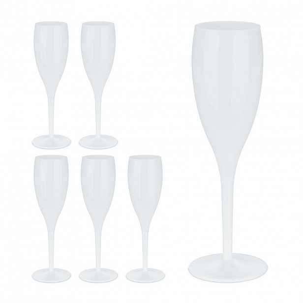 Relaxdays SKLENICE Bílá 6er-Set plast 100 ml