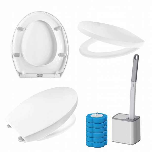Wc sedátko Granitan D3 kartáč, bílý polypropylen