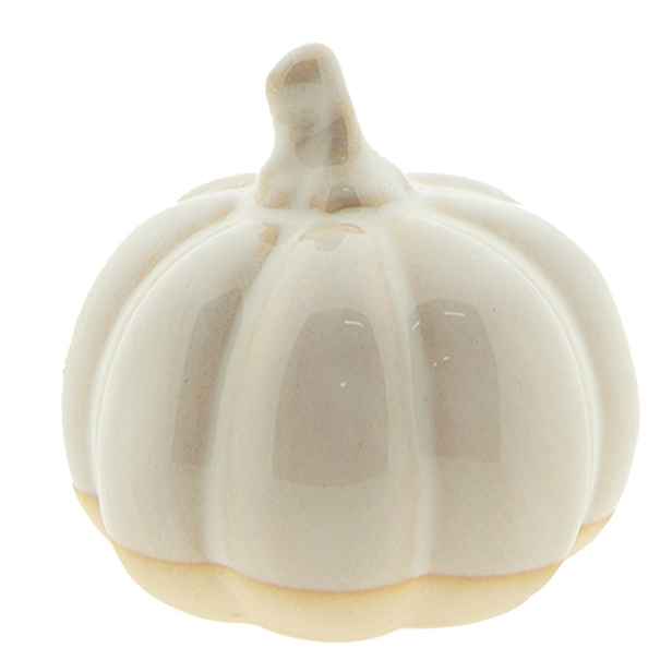 Béžová  porcelánová dekorace dýně Chrie M - Ø 9*8 cm Clayre & Eef