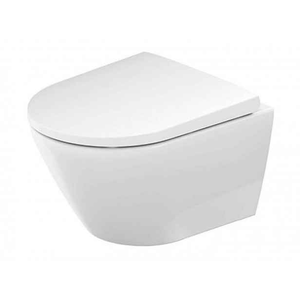 Duravit D-Neo - Závěsné WC se sedátkem SoftClose, Rimless, bílá 45880900A1