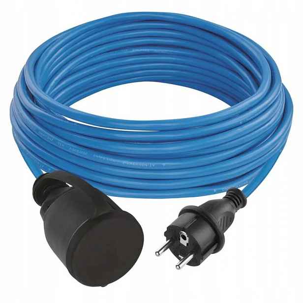 Prodlužovací Kabel zahradní, jednoduchý Emos 10 m 1 ks zásuvek, modrý