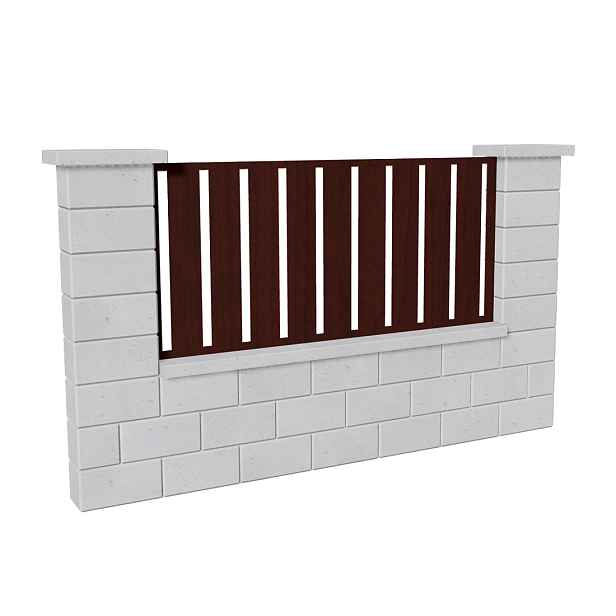 Výplň plotová DEKMETAL STECCA 7DTAA dark wood