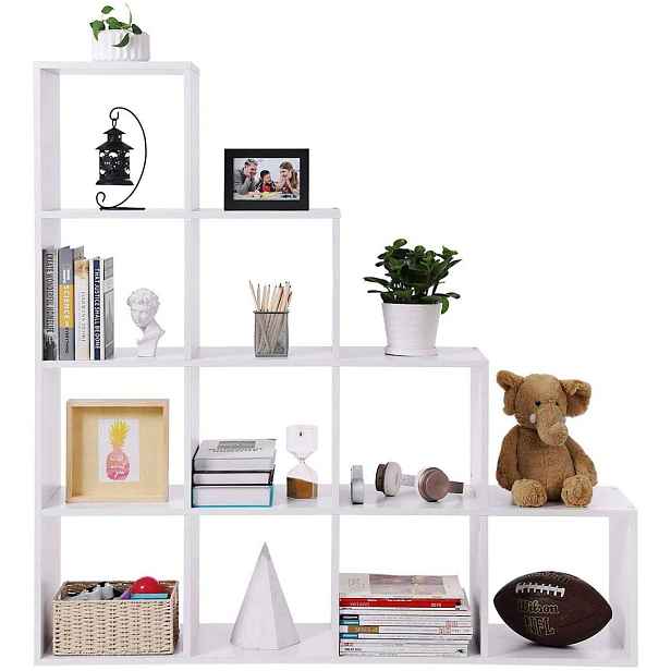 Ergonomický regál na knihy s 10 úrovněmi, 129,5 cm