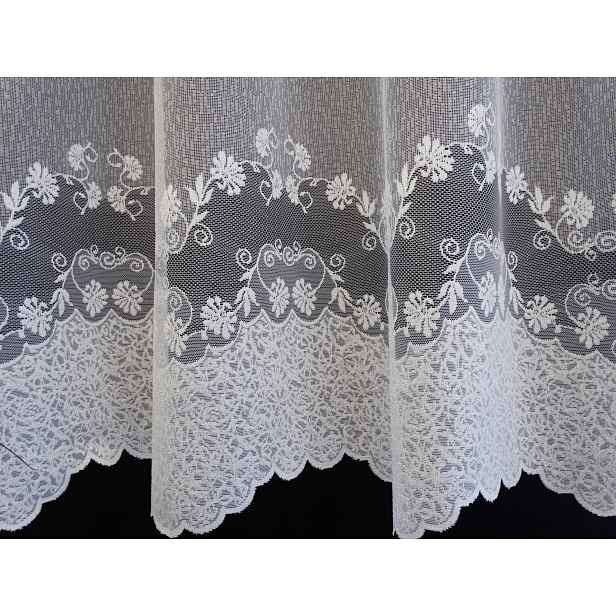 Mg Záclona žakár 34413 Bílá 300x160 cm hotová s páskou M