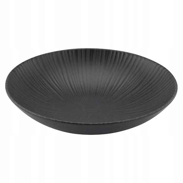 Talíř hluboký Vesuvio Black 22 cm, černý 6 ks