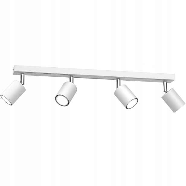 Stropní svítidlo bílá matná chrom 4 reflektory do předsíně 60 cm Luminex