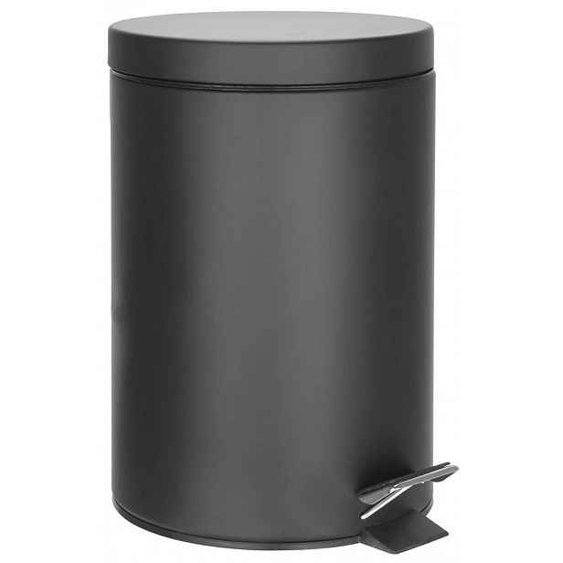Aqualine Simple Line - Odpadkový koš kulatý 5 l, matná černá 26105